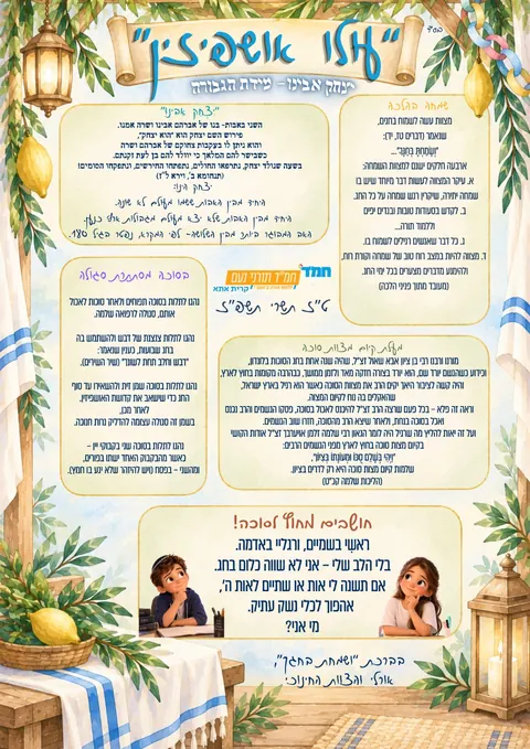דף הלימוד 'עלו אושפיזין' – יצחק אבינו, מידת הגבורה